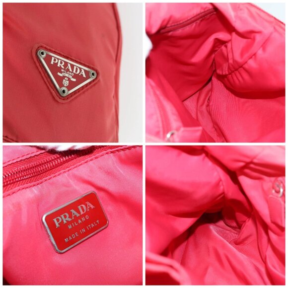 PRADA Hand Bag Nylon Pink Silver Auth ep5695 - Picture 14 of 15